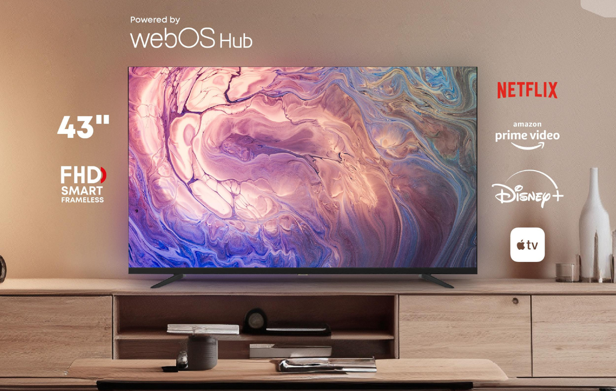 Tornado Smart TV 43” FHD Frameless, Dolby Audio, Bluetooth, WebOS