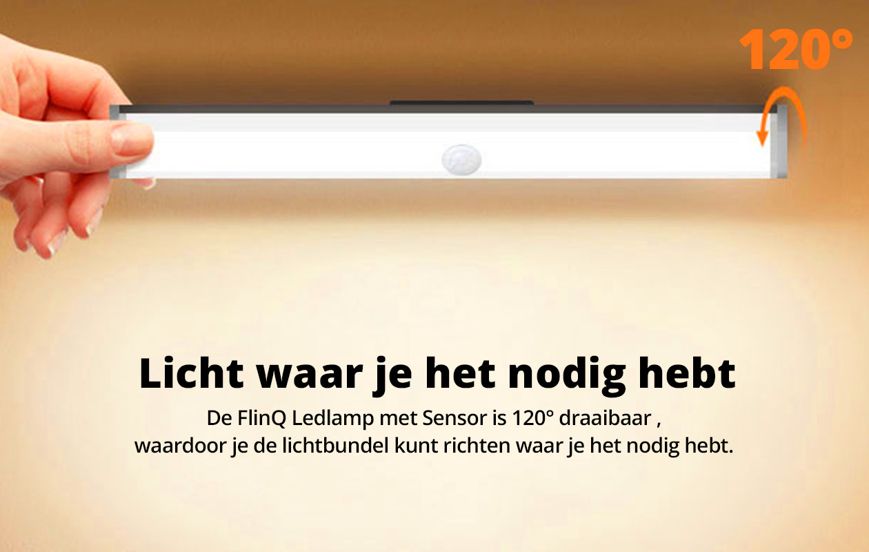 FlinQ Adjustable LED Motion Sensor Light 2-pack 30 cm