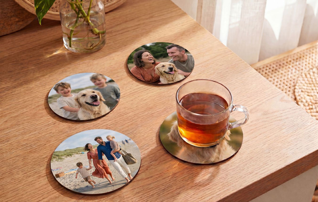 6 Sous-Verres personnalisés avec votre photo