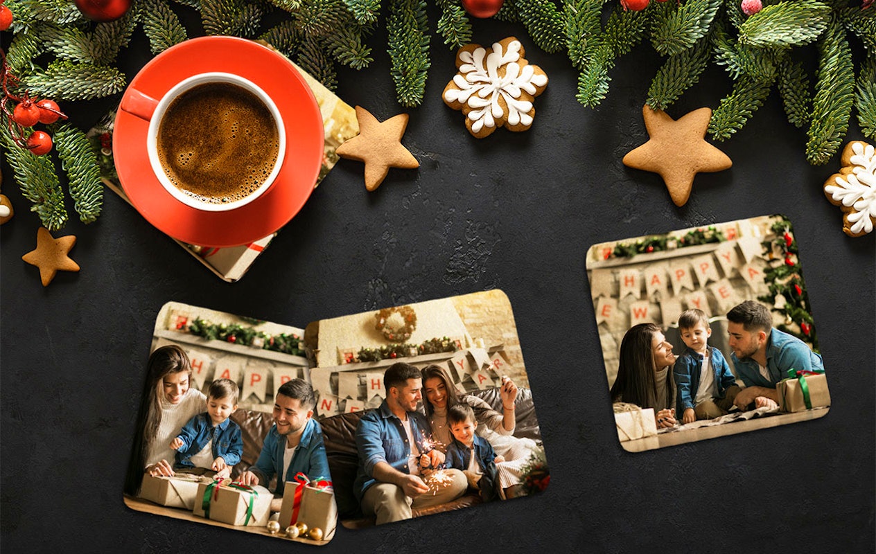 6 onderzetters met eigen foto