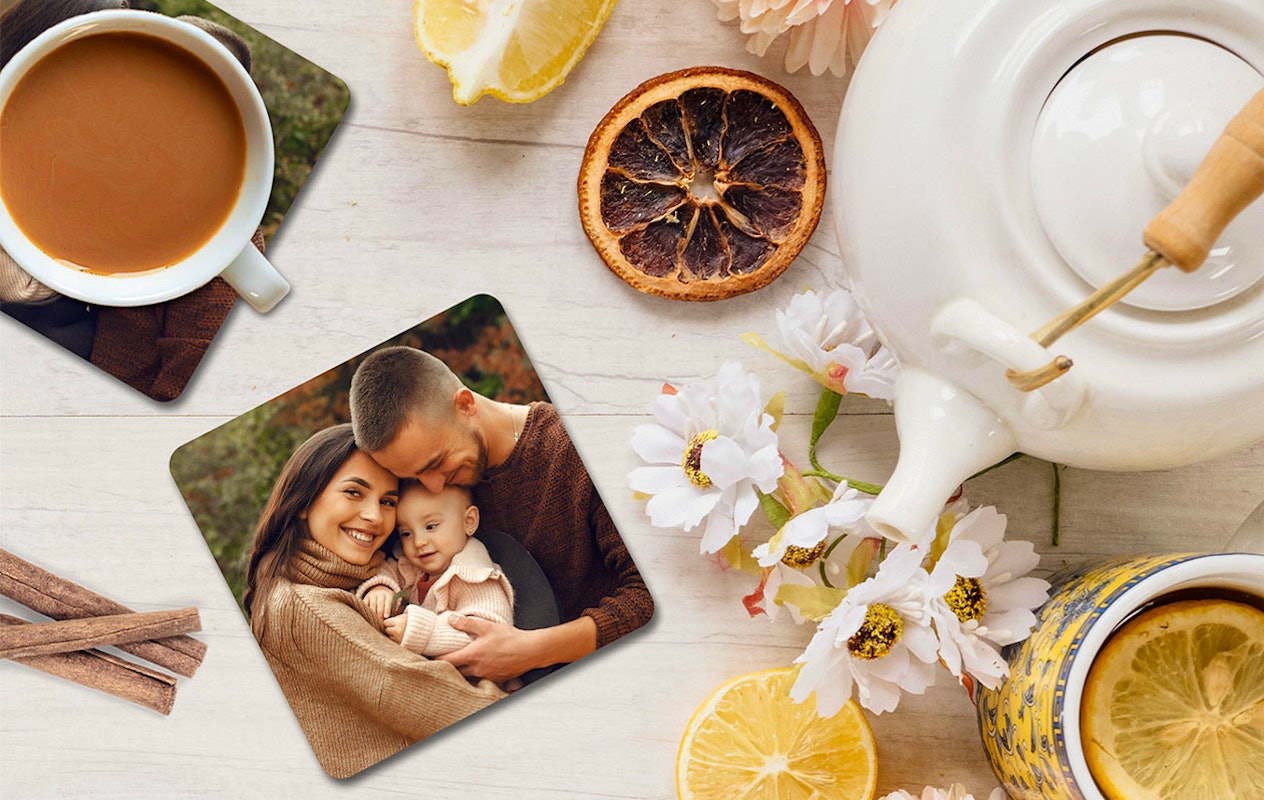 6 onderzetters met eigen foto