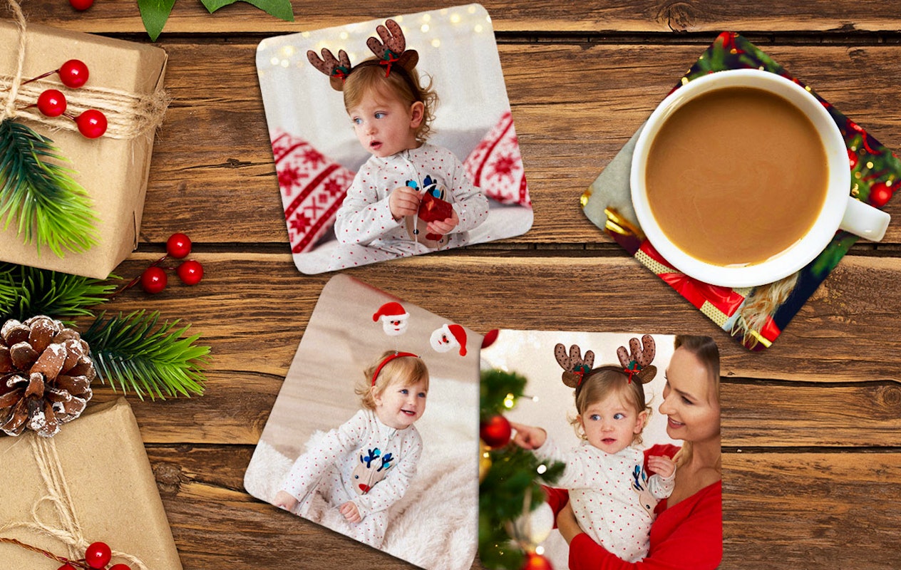 6 onderzetters met eigen foto