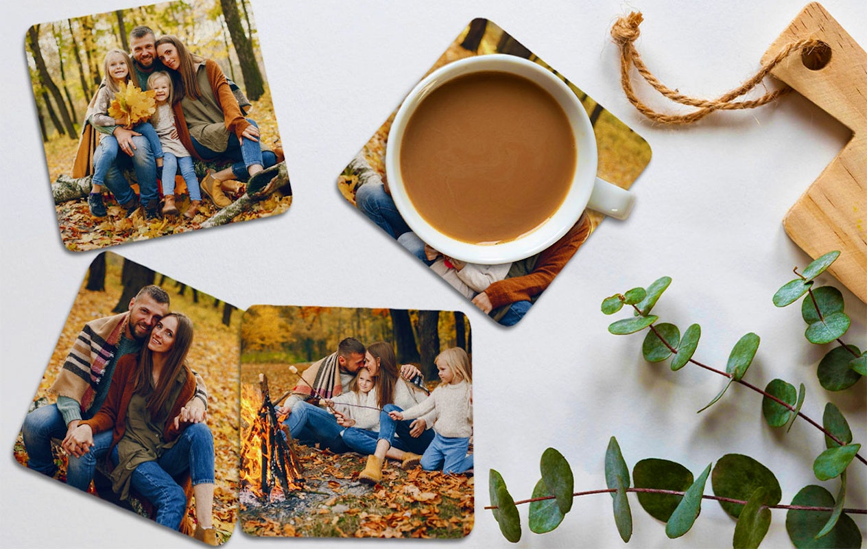 6 onderzetters met eigen foto