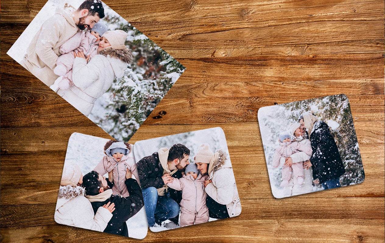 6 onderzetters met eigen foto