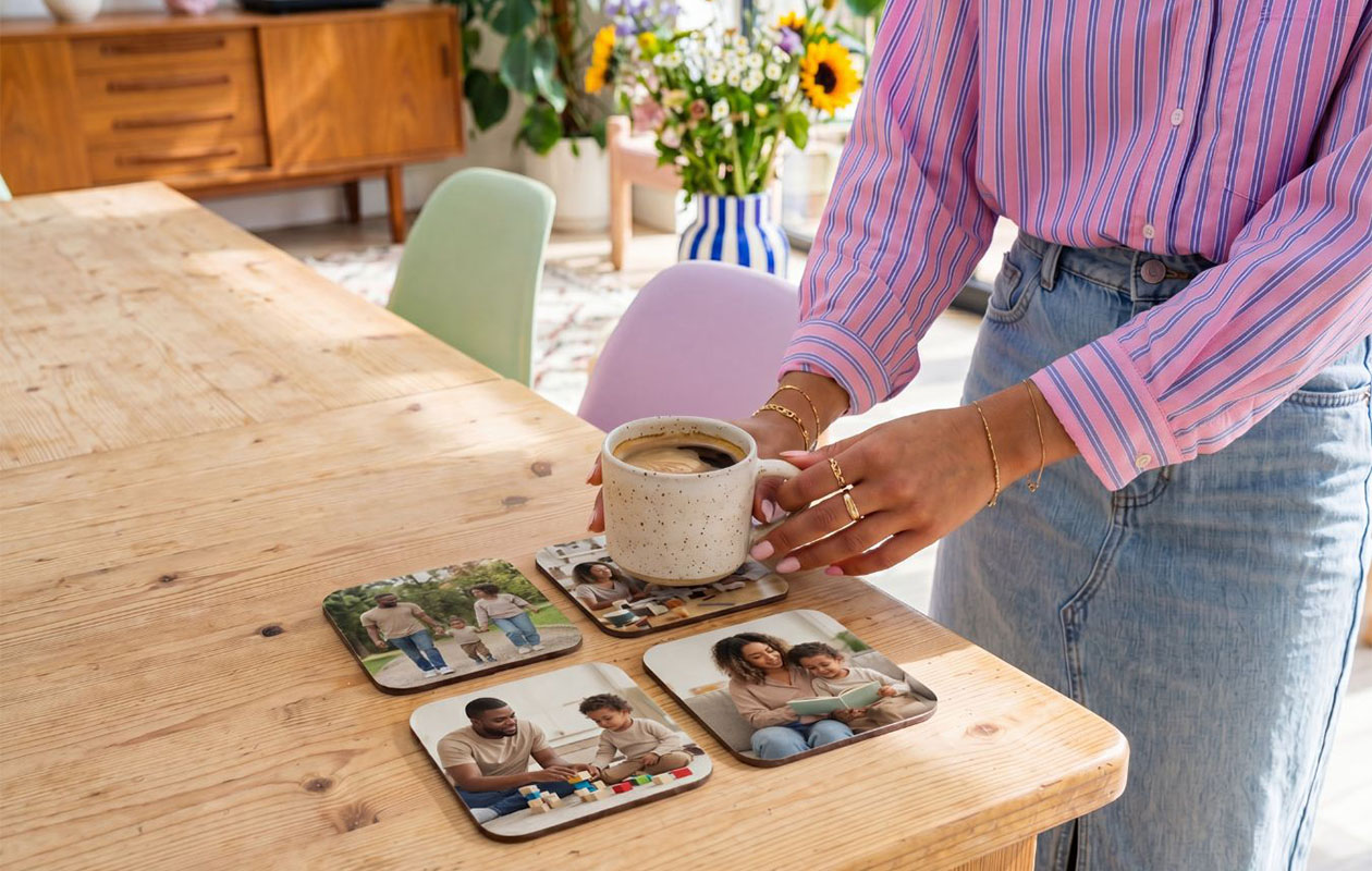 6 Sous-Verres personnalisés avec votre photo