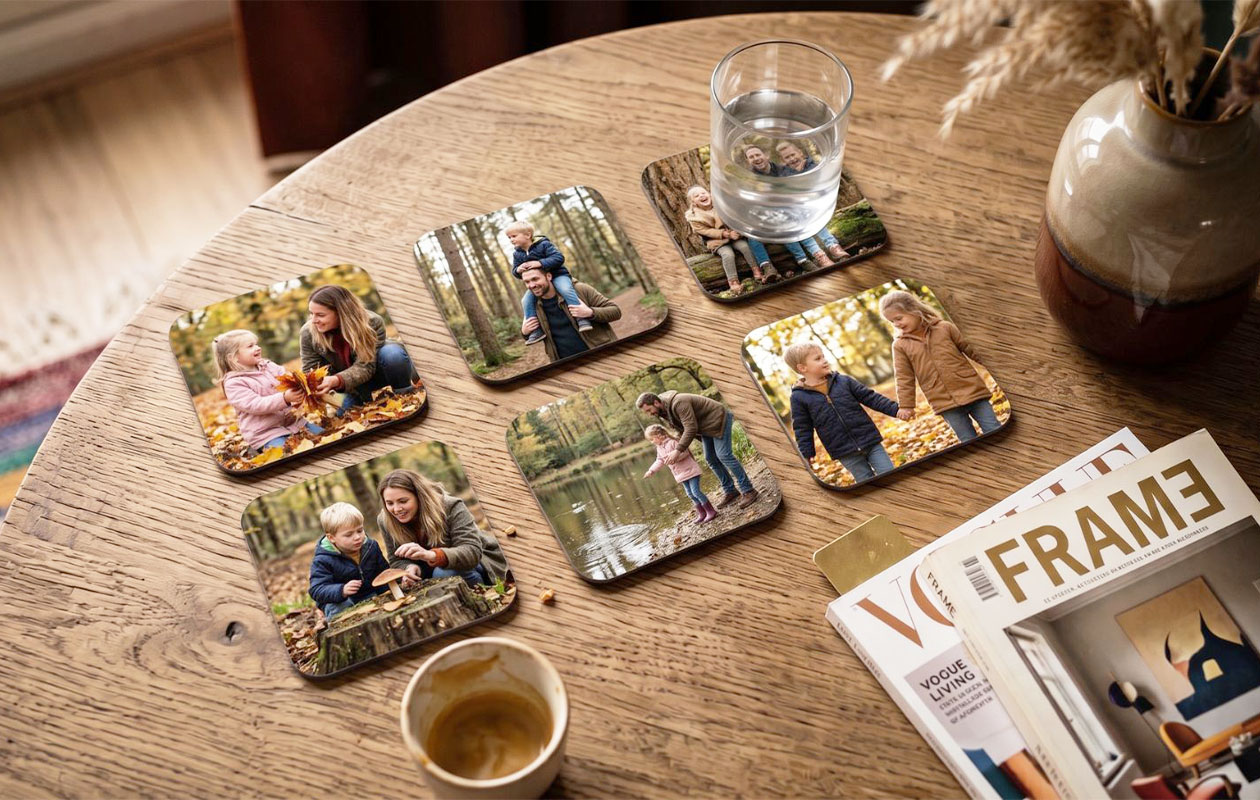 6 Sous-Verres personnalisés avec votre photo