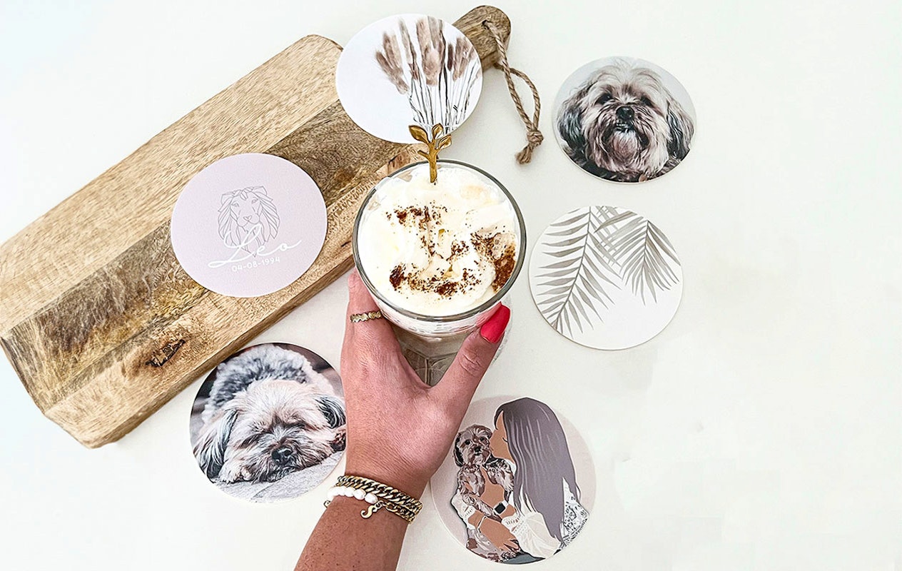 6 Sous-Verres personnalisés avec votre photo