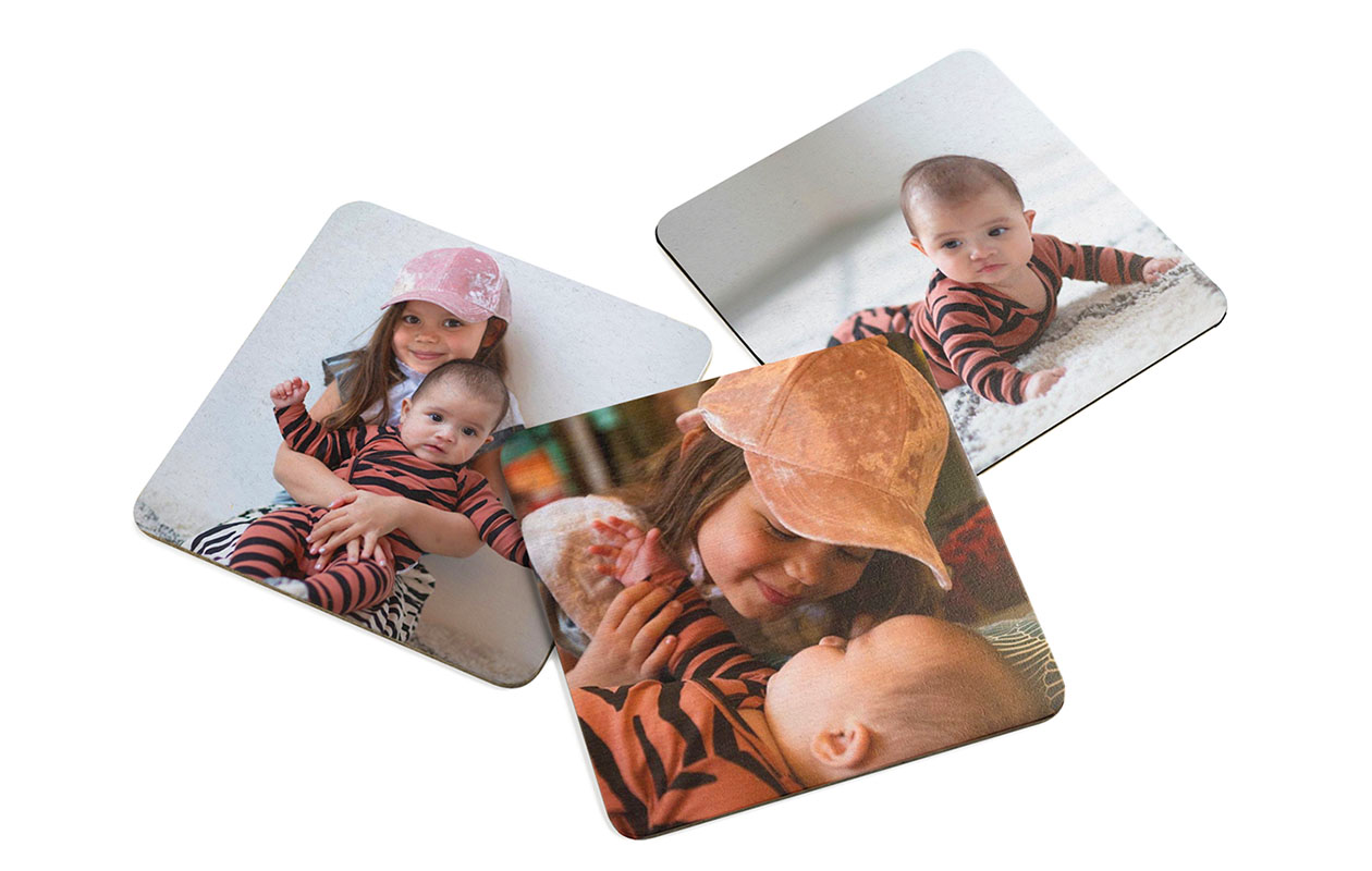 6 Sous-Verres personnalisés avec votre photo