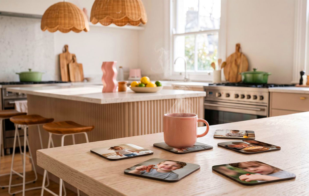 6 Sous-Verres personnalisés avec votre photo