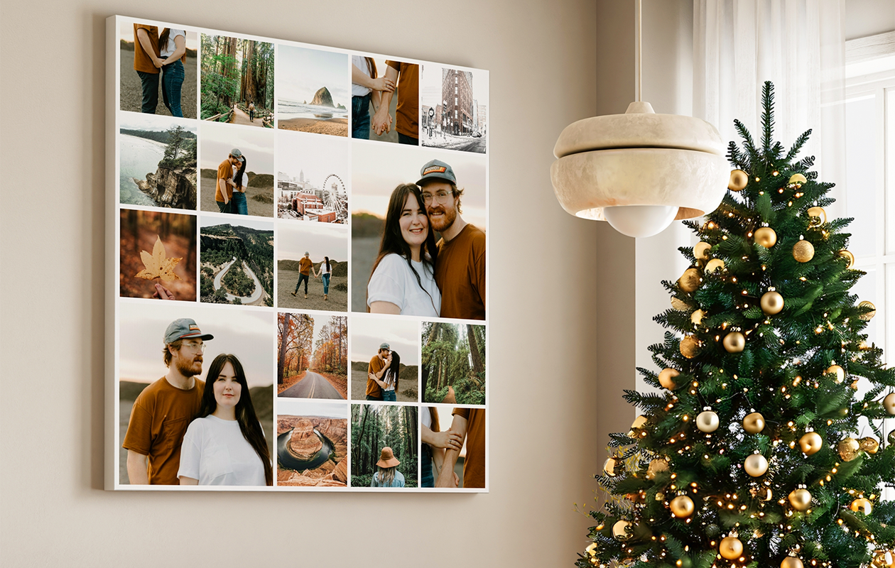 Voucher t.w.v. €70 voor een canvas fotocollage (80x80 cm)