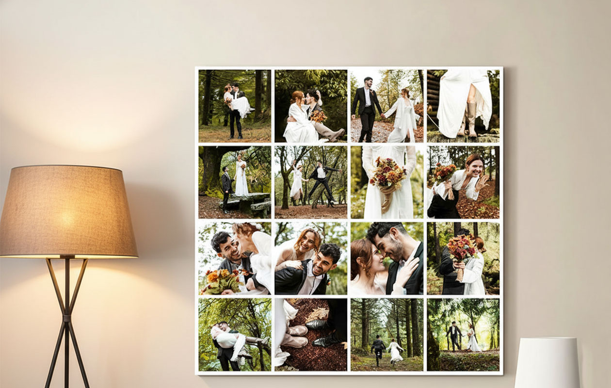 Voucher t.w.v. €70 voor een canvas fotocollage (80x80 cm)
