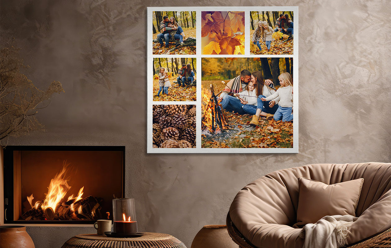 Voucher t.w.v. €70 voor een canvas fotocollage (80x80 cm)