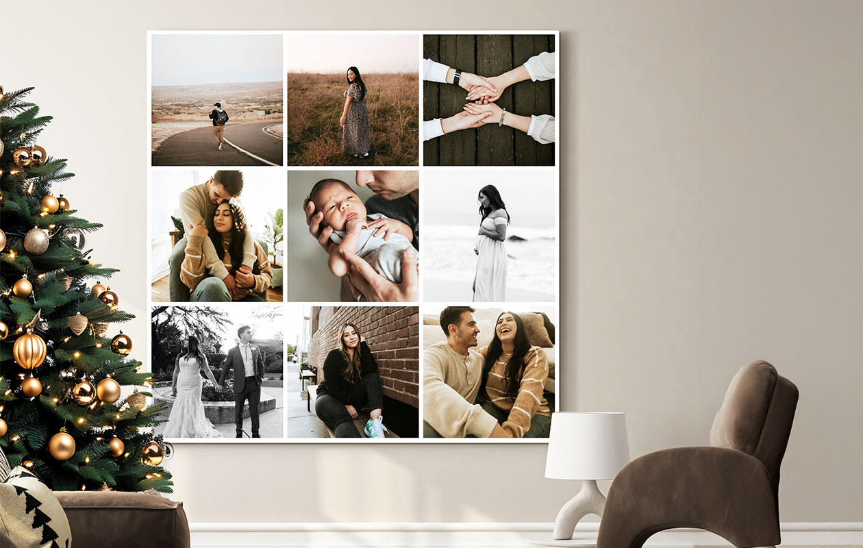 Voucher t.w.v. €70 voor een canvas fotocollage (80x80 cm)