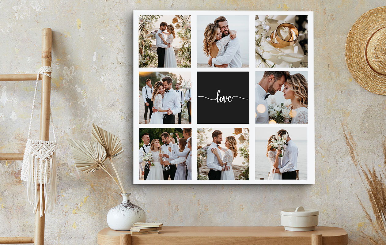 Voucher t.w.v. €70 voor een canvas fotocollage (80x80 cm)