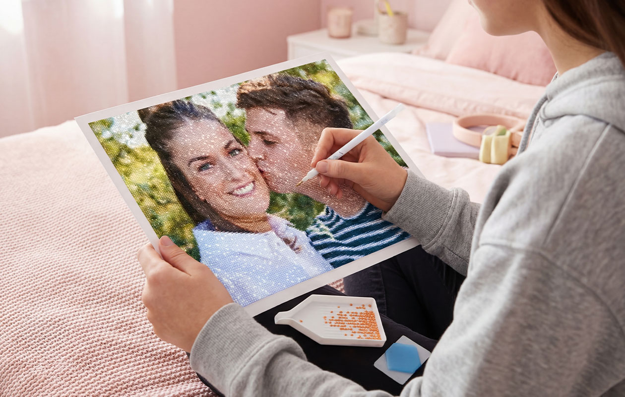 Compleet Diamond Painting-pakket (40x30 cm) met eigen foto