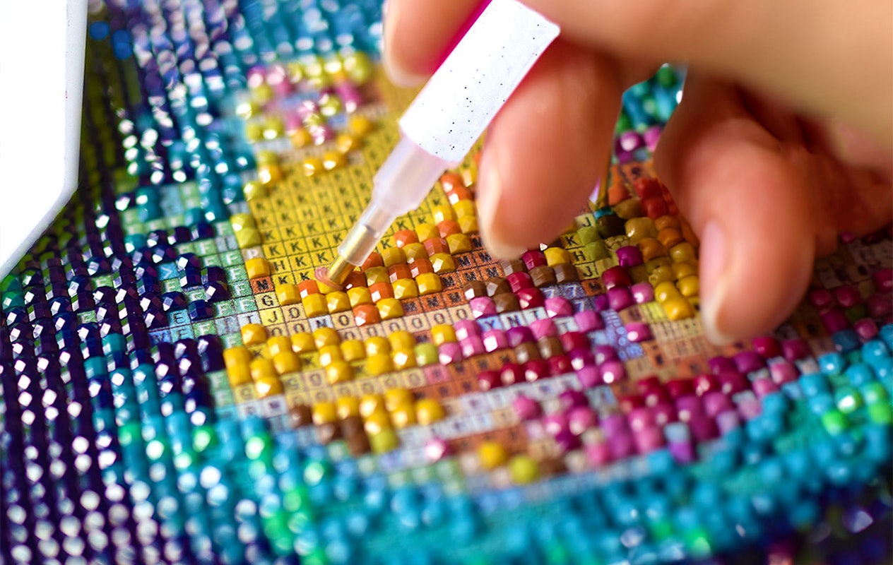 Diamond painting-pakket met je eigen foto (40 x 30 cm)