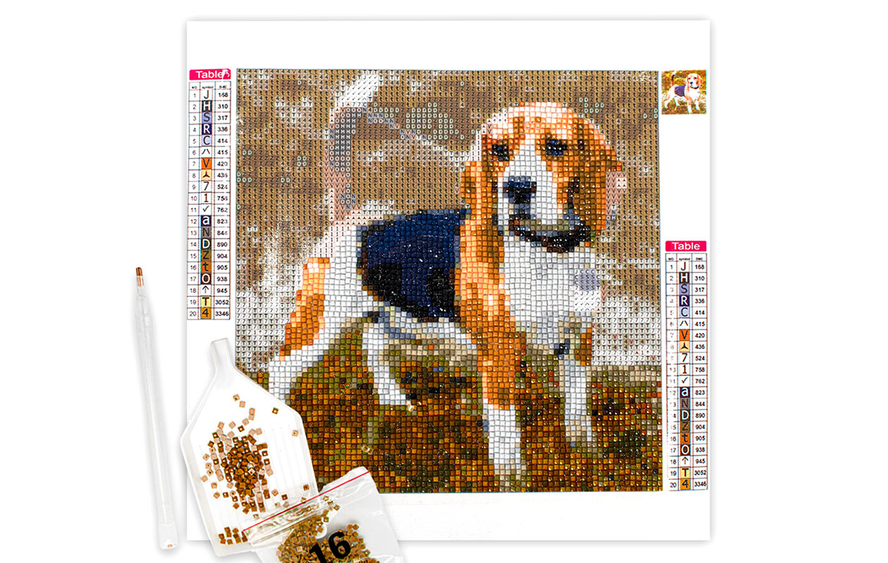 Diamond painting-pakket met je eigen foto (50 x 40 cm)