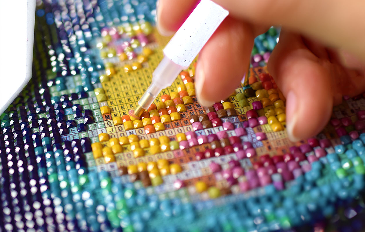 Diamond painting-pakket met je eigen foto (50 x 40 cm)