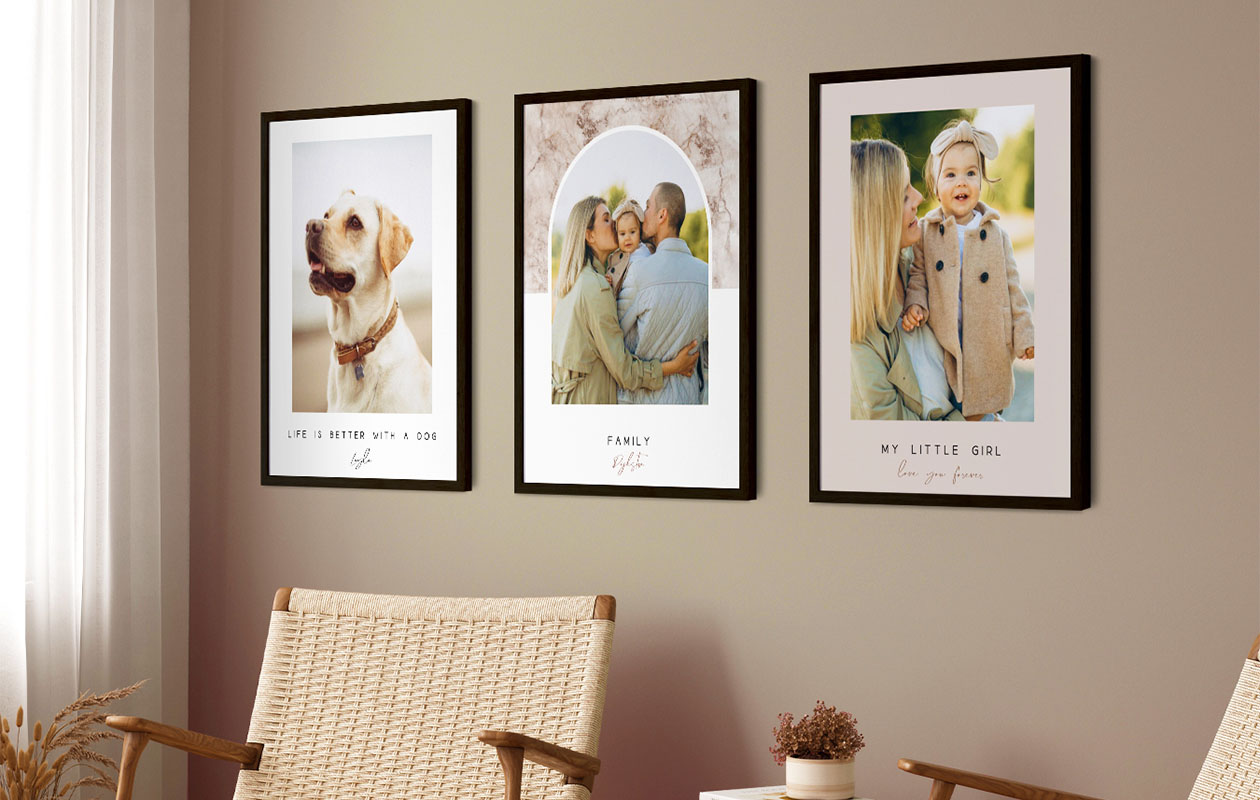 Ontvang €60 korting op een gepersonaliseerde fotolijst (60 x 40 cm)