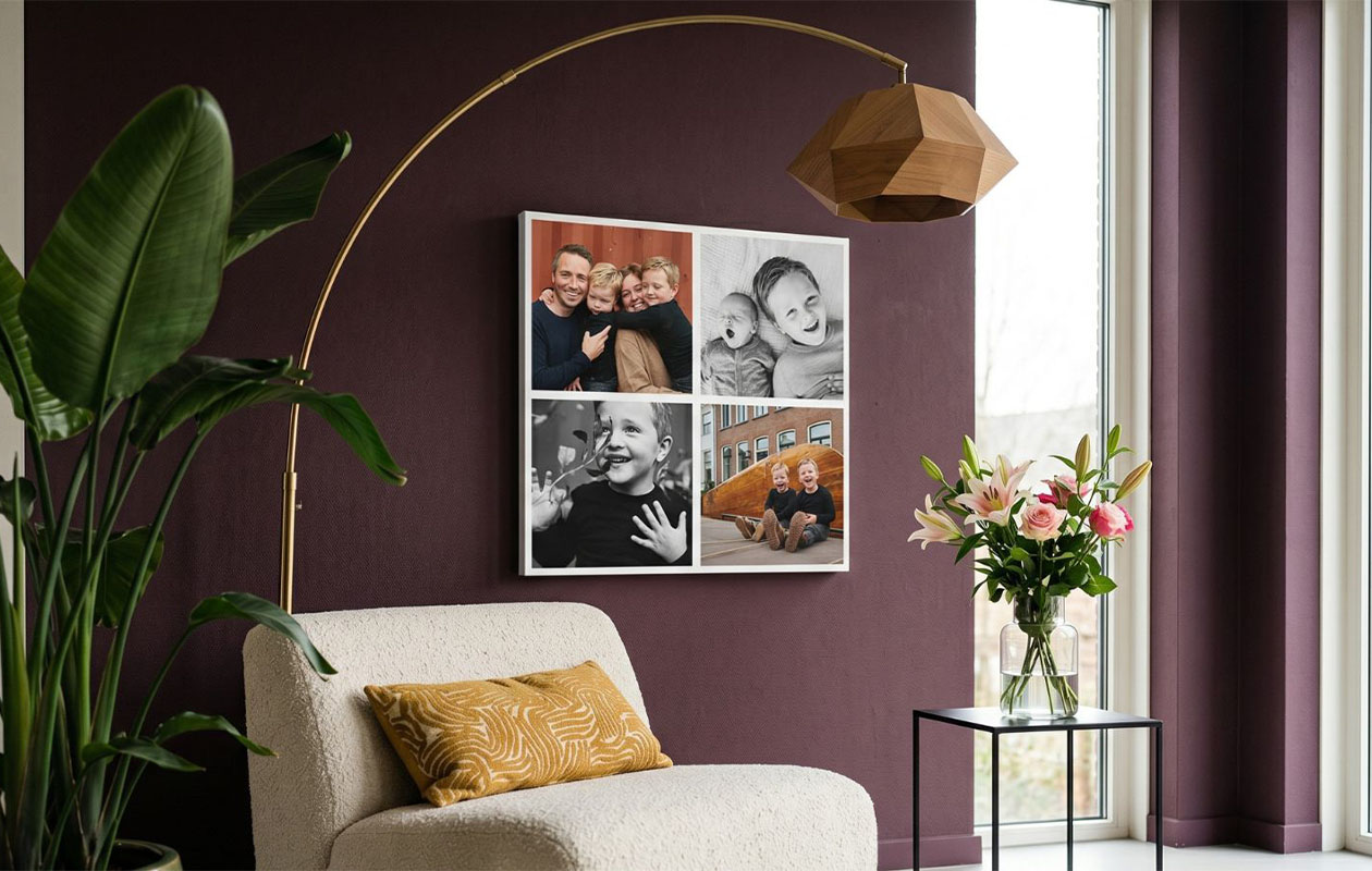 Persoonlijke fotocollage op Canvas (40x40 cm)