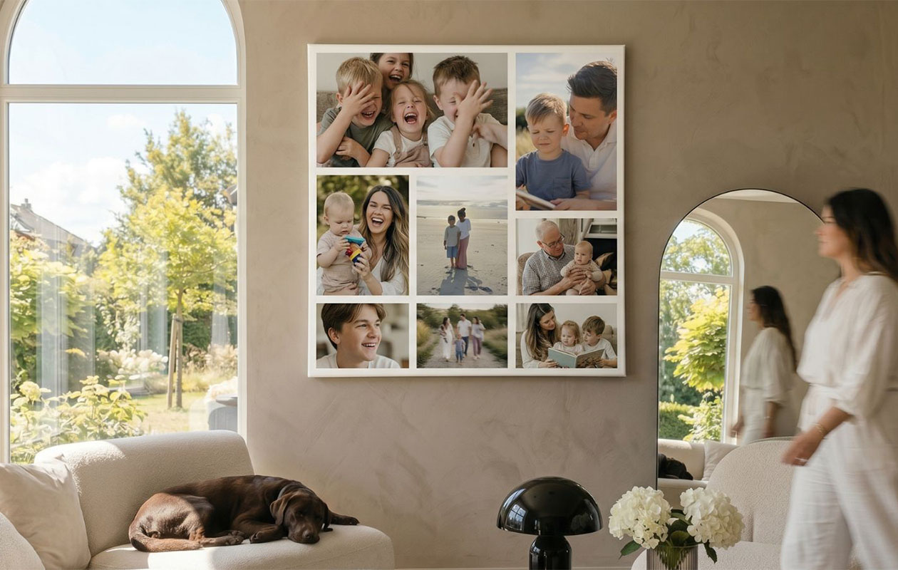 Persoonlijke fotocollage op Canvas (40x40 cm)