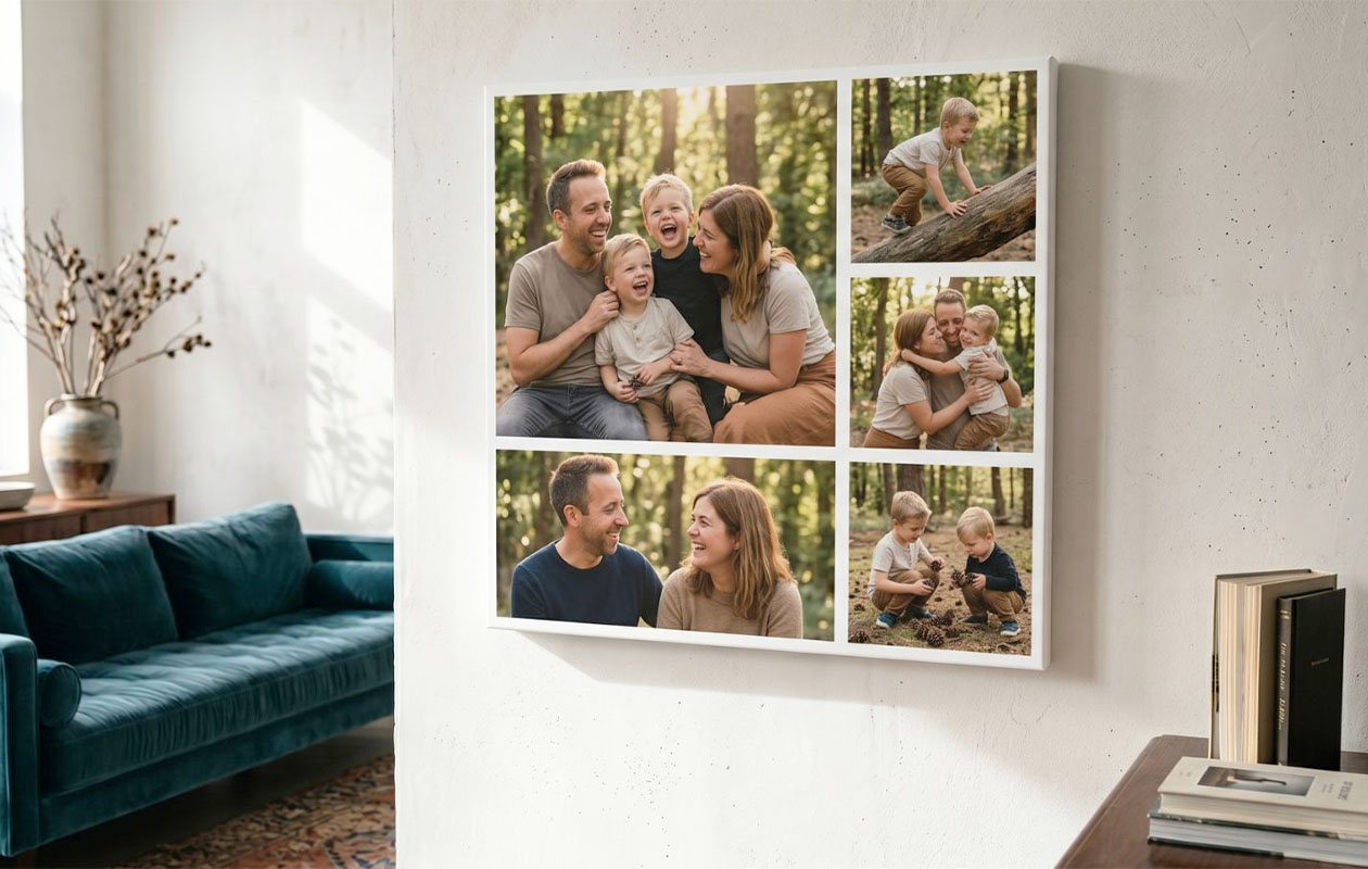 Persoonlijke fotocollage op Canvas (40x40 cm)