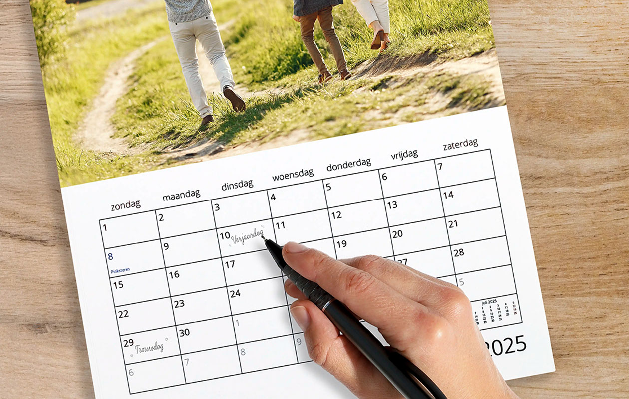 Jaarkalender met eigen foto's
