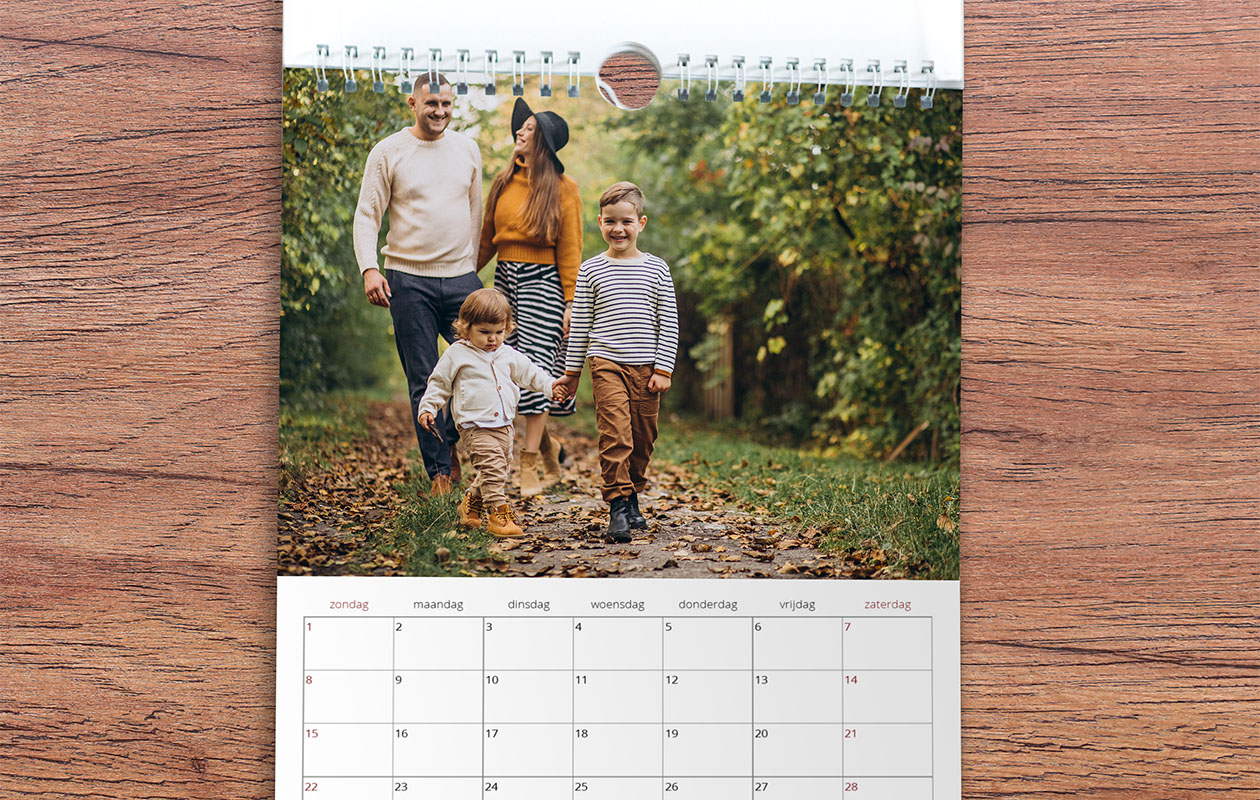 Jaarkalender met eigen foto's