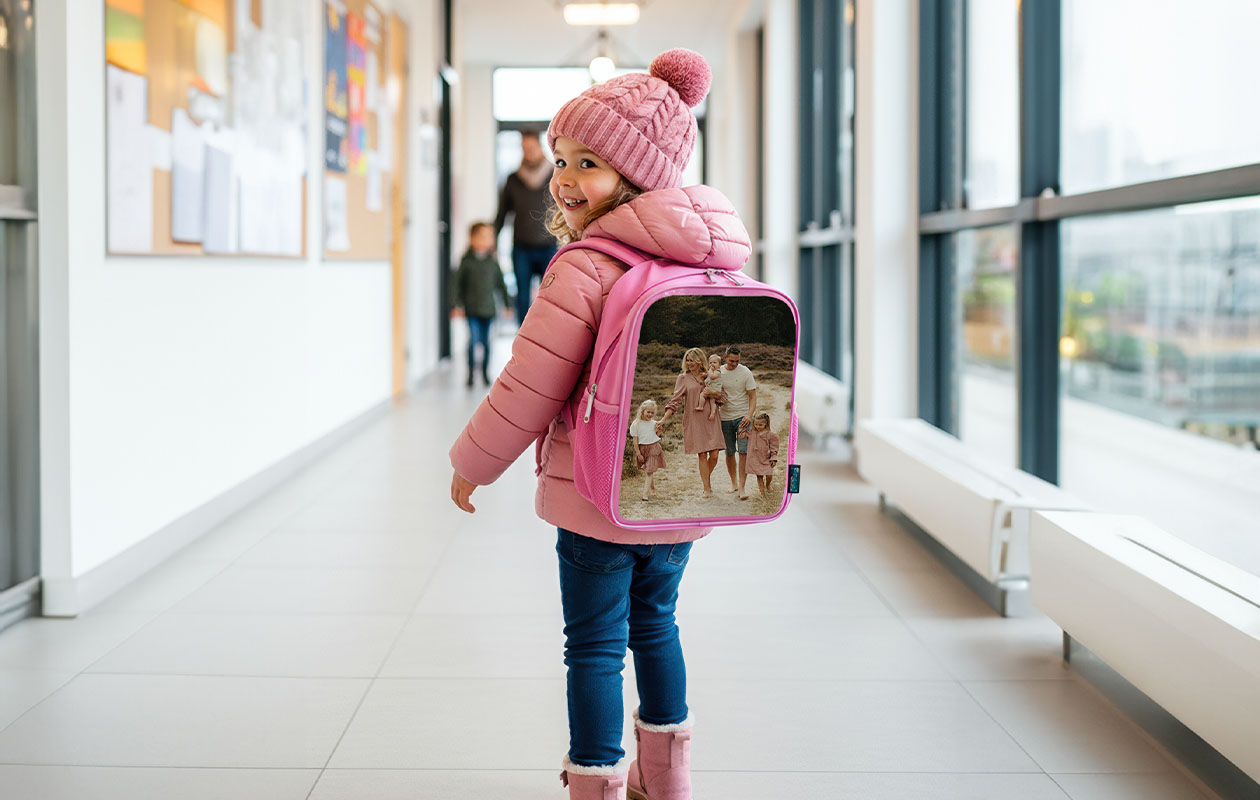 Kortingsvoucher van €30 voor kinder rugzak met eigen foto