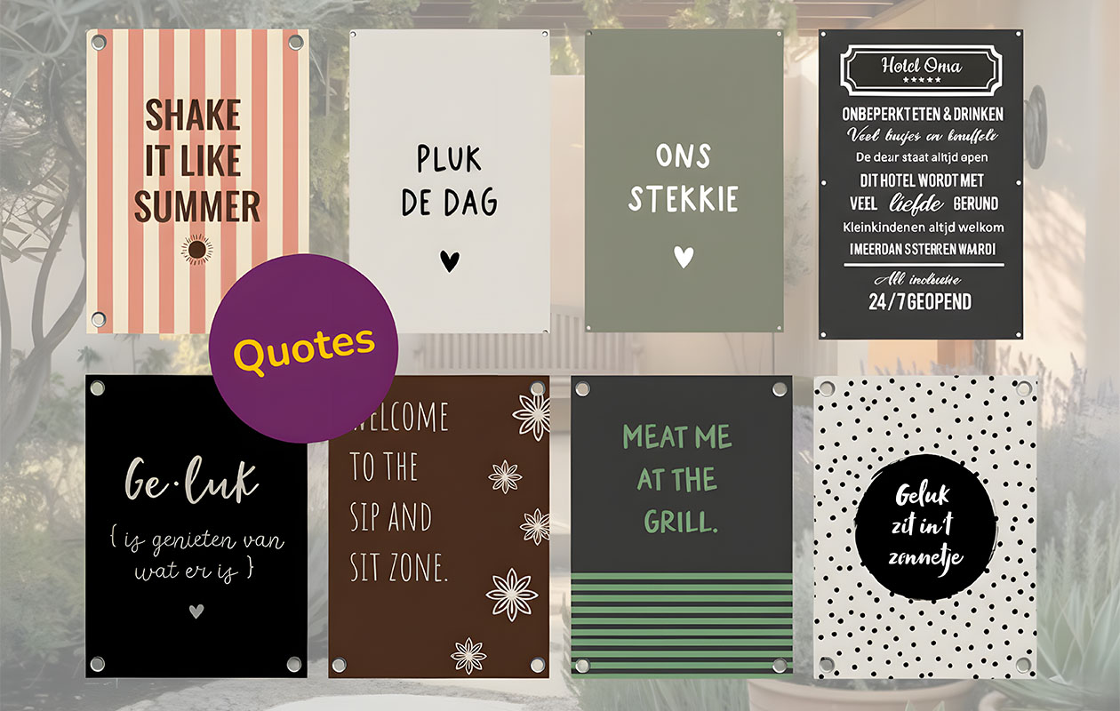 Ontvang €49 korting op een tuinposter naar keuze (120 x 80 cm)