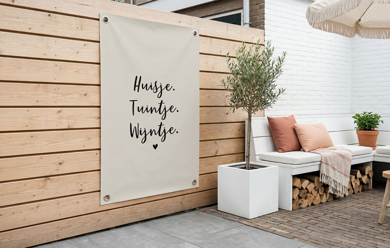 Ontvang €49 korting op een tuinposter naar keuze (120 x 80 cm)