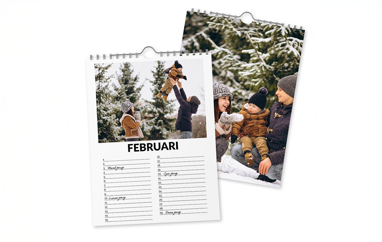 Verjaardagskalender met eigen foto&#x27;s