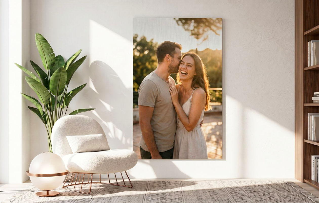 Ontvang €110 korting op jouw foto op XL aluminium (100 x 70 cm)