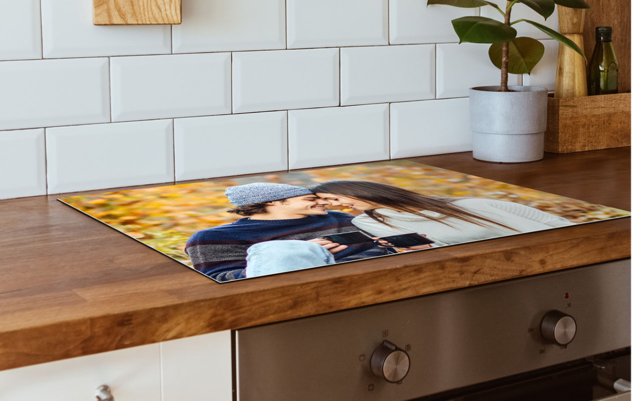 Ontvang €55 korting op een inductiebeschermer met foto (kies uit 50 formaten)