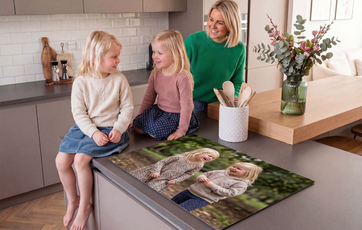 €55 korting op een inductiebeschermer met eigen foto (keuze uit 50 maten)