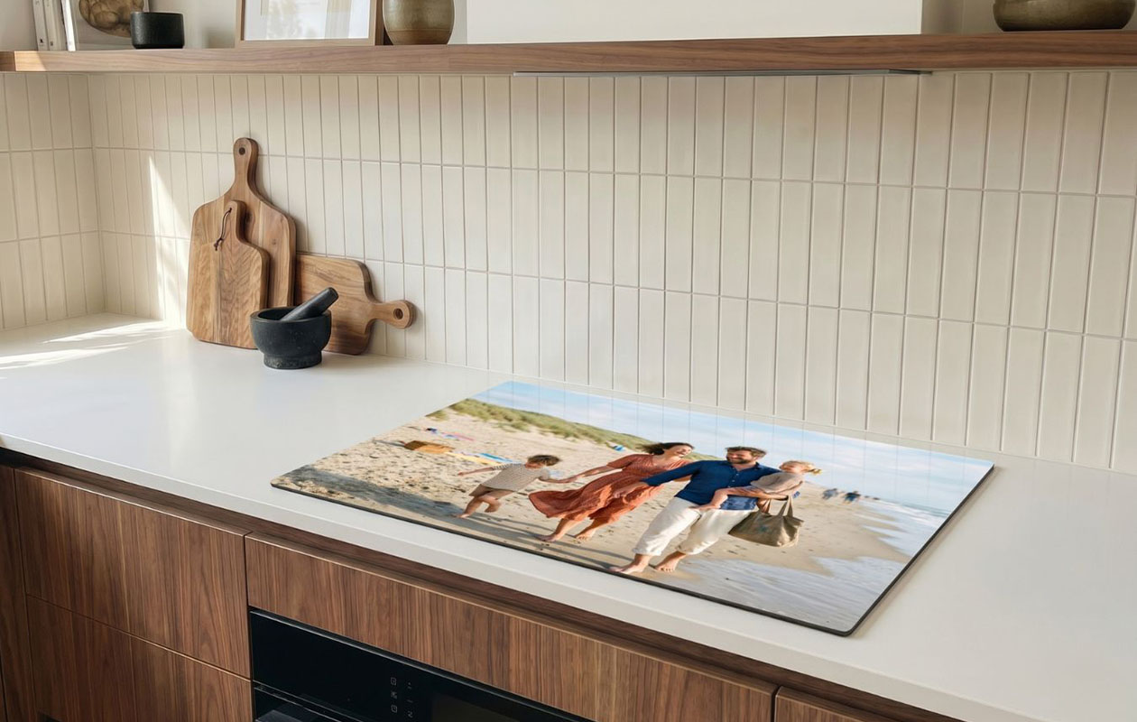 €55 korting op een inductiebeschermer met eigen foto (keuze uit 50 maten)