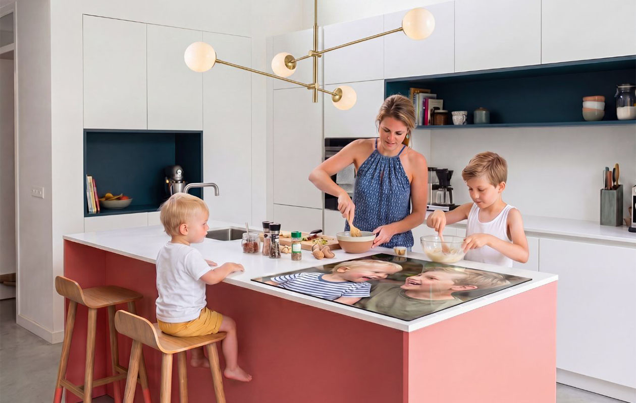 €55 korting op een inductiebeschermer met eigen foto (keuze uit 50 maten)