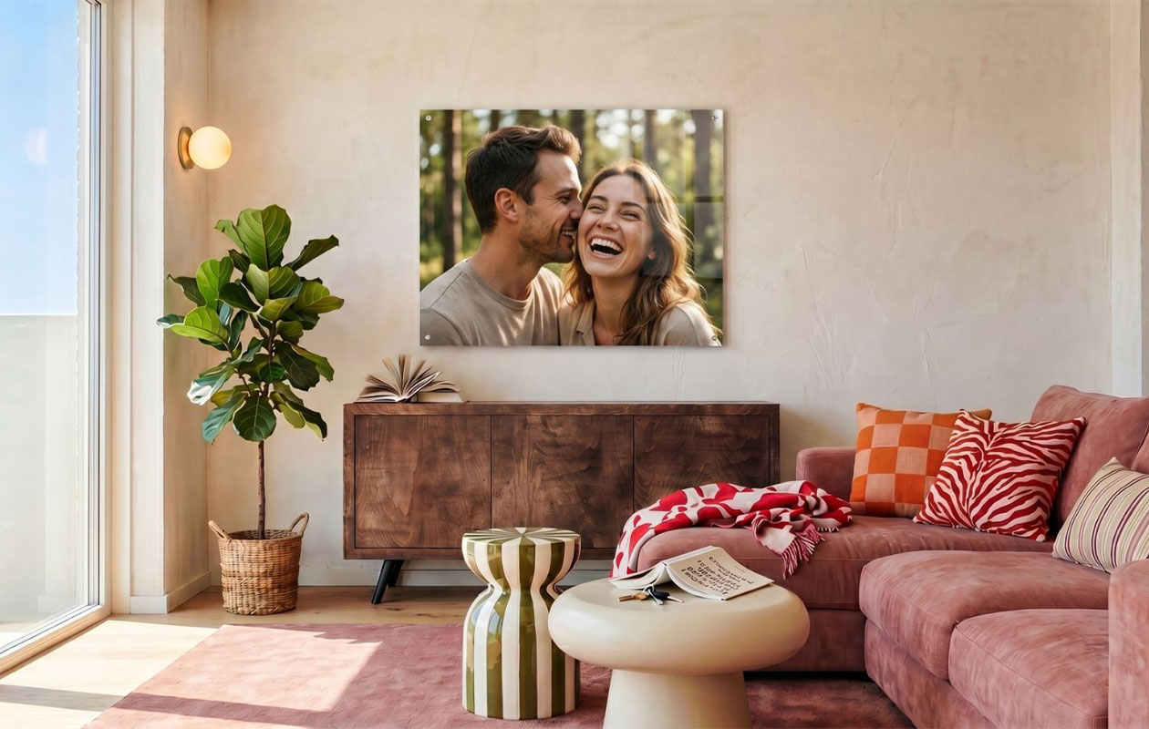 Ontvang €100 korting op een foto op plexiglas 80 x 60 cm