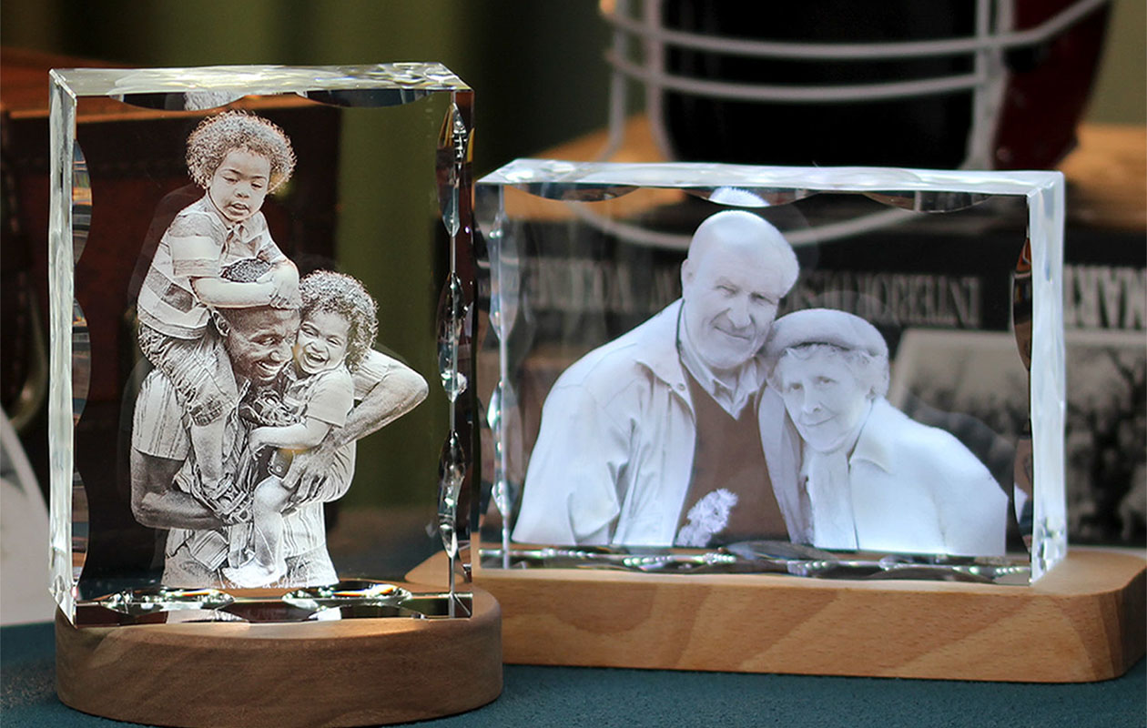 Ontvang €65 korting voor een 3D-foto in kristal