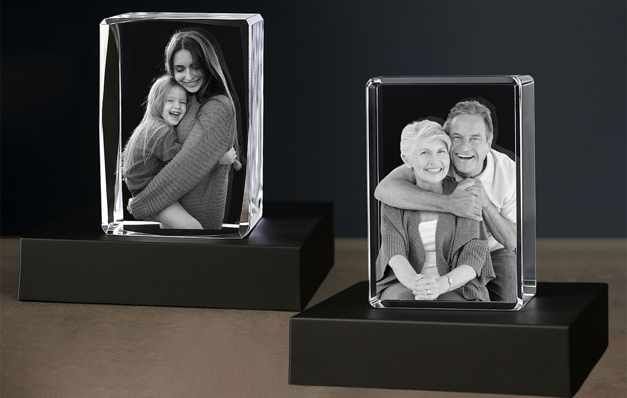 Ontvang €65 korting voor een 3D-foto in kristal