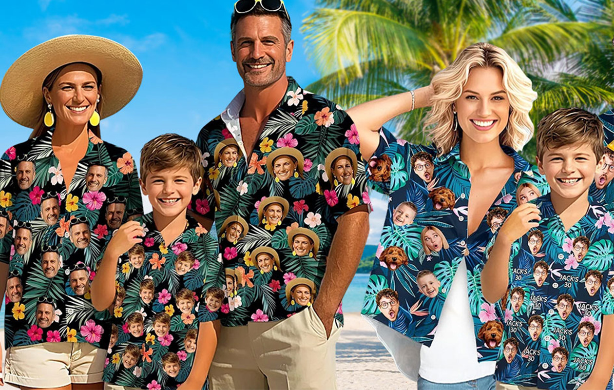 Ontvang €40 korting op een gepersonaliseerd Hawaii shirt