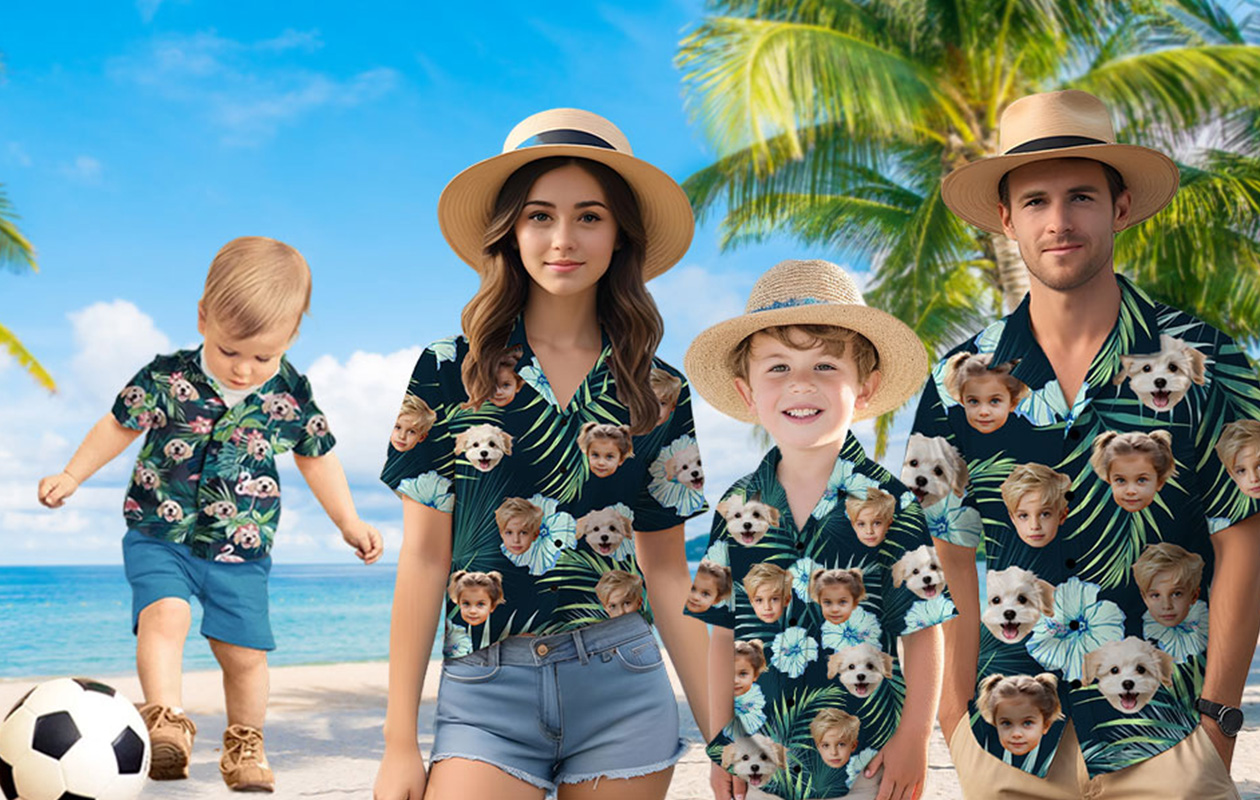 Ontvang €40 korting op een gepersonaliseerd Hawaii shirt
