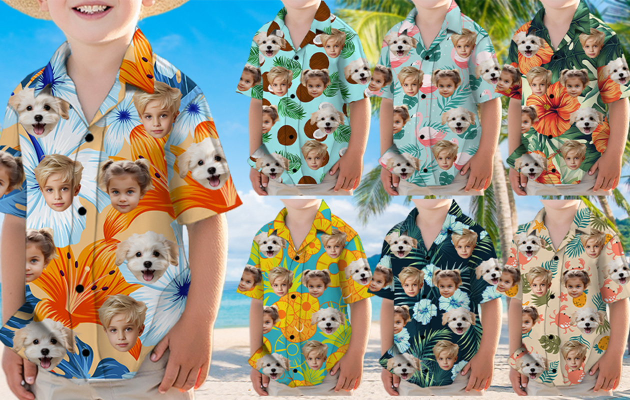 Ontvang €40 korting op een gepersonaliseerd Hawaii shirt