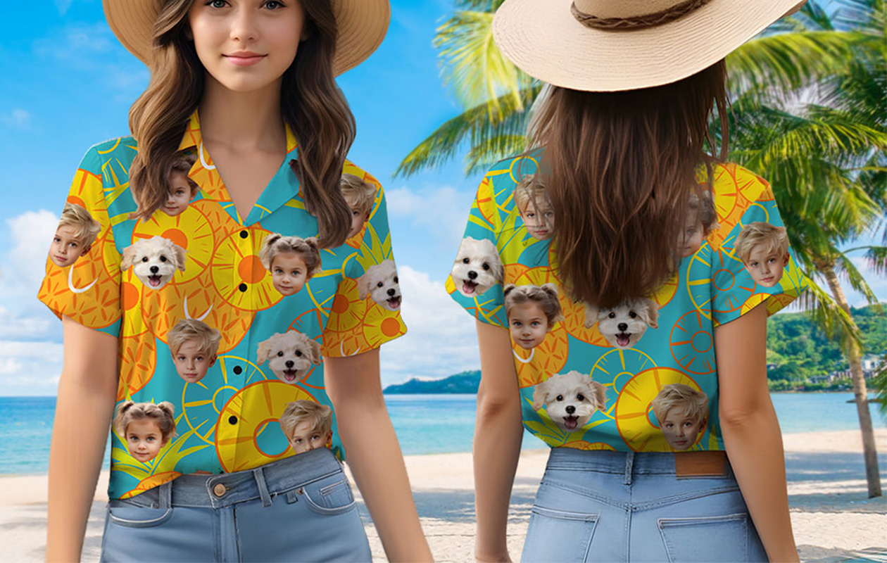 Ontvang €40 korting op een gepersonaliseerd Hawaii shirt