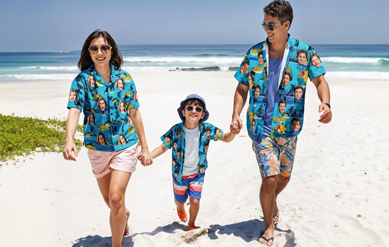 Ontvang €40 korting op een gepersonaliseerd Hawaii shirt