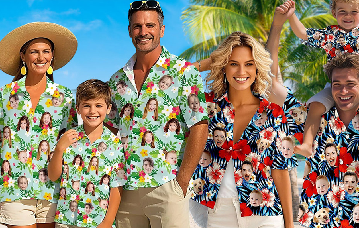 Ontvang €40 korting op een gepersonaliseerd Hawaii shirt