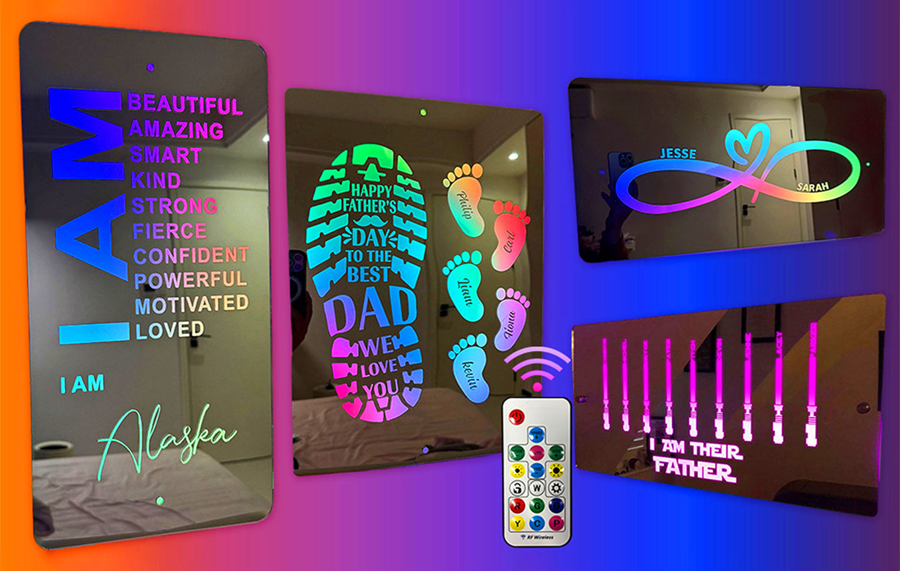 Ontvang €40 korting op je gepersonaliseerde LED-neonspiegel