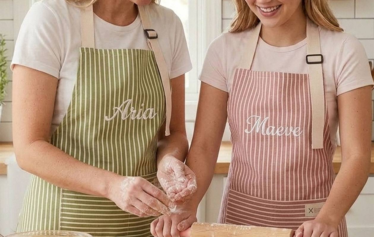 Ontvang €40 korting voor een gepersonaliseerd schort