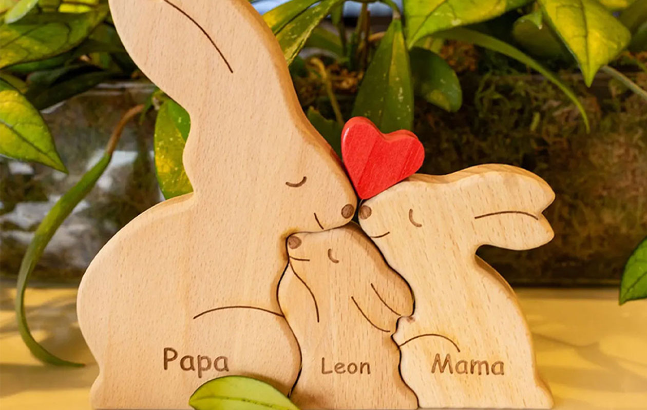  Ontvang €40 korting op een gepersonaliseerde familie puzzel