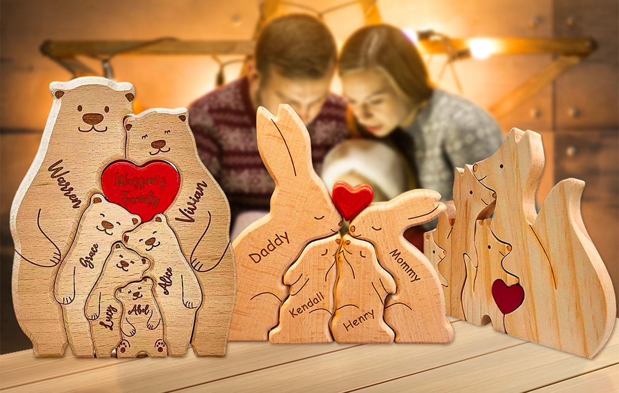  Ontvang €40 korting op een gepersonaliseerde familie puzzel